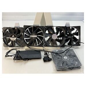 Set of 5 120mm PC Case Fans with RGB Hub